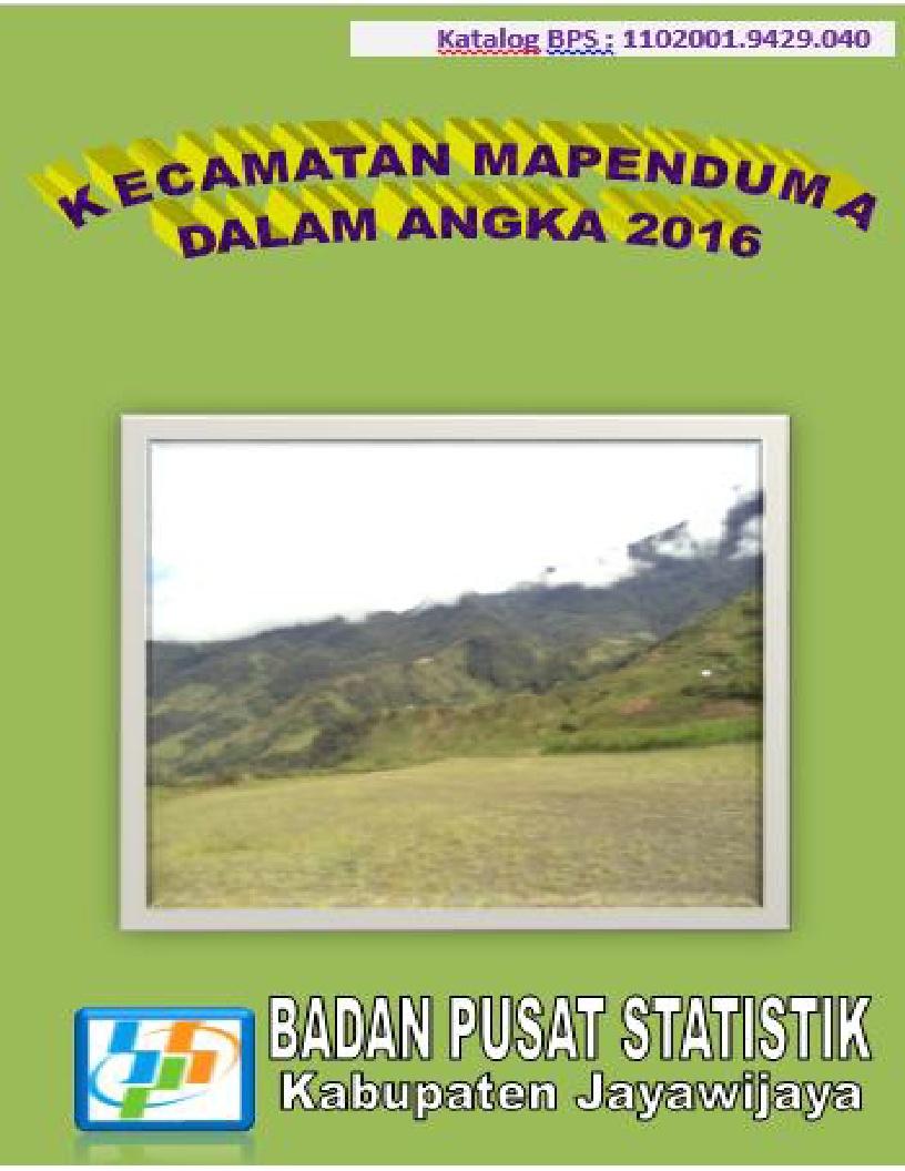 Kecamatan Mapenduma Dalam Angka 2016